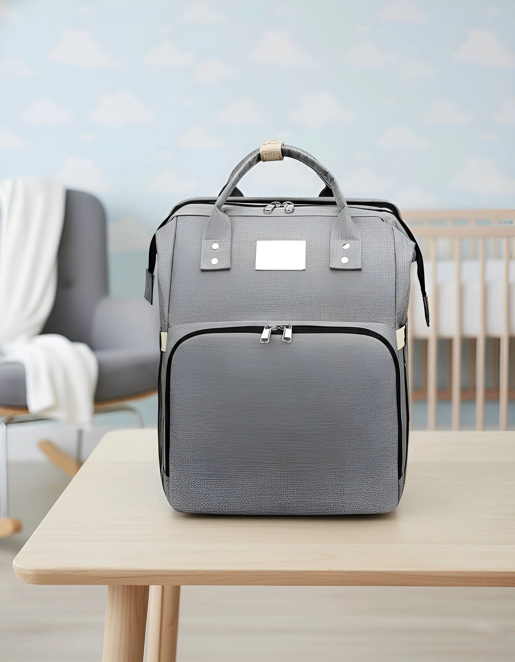 Royallure Smart Diaper Bag Backpack with Foldable Bed and USB Charging Port