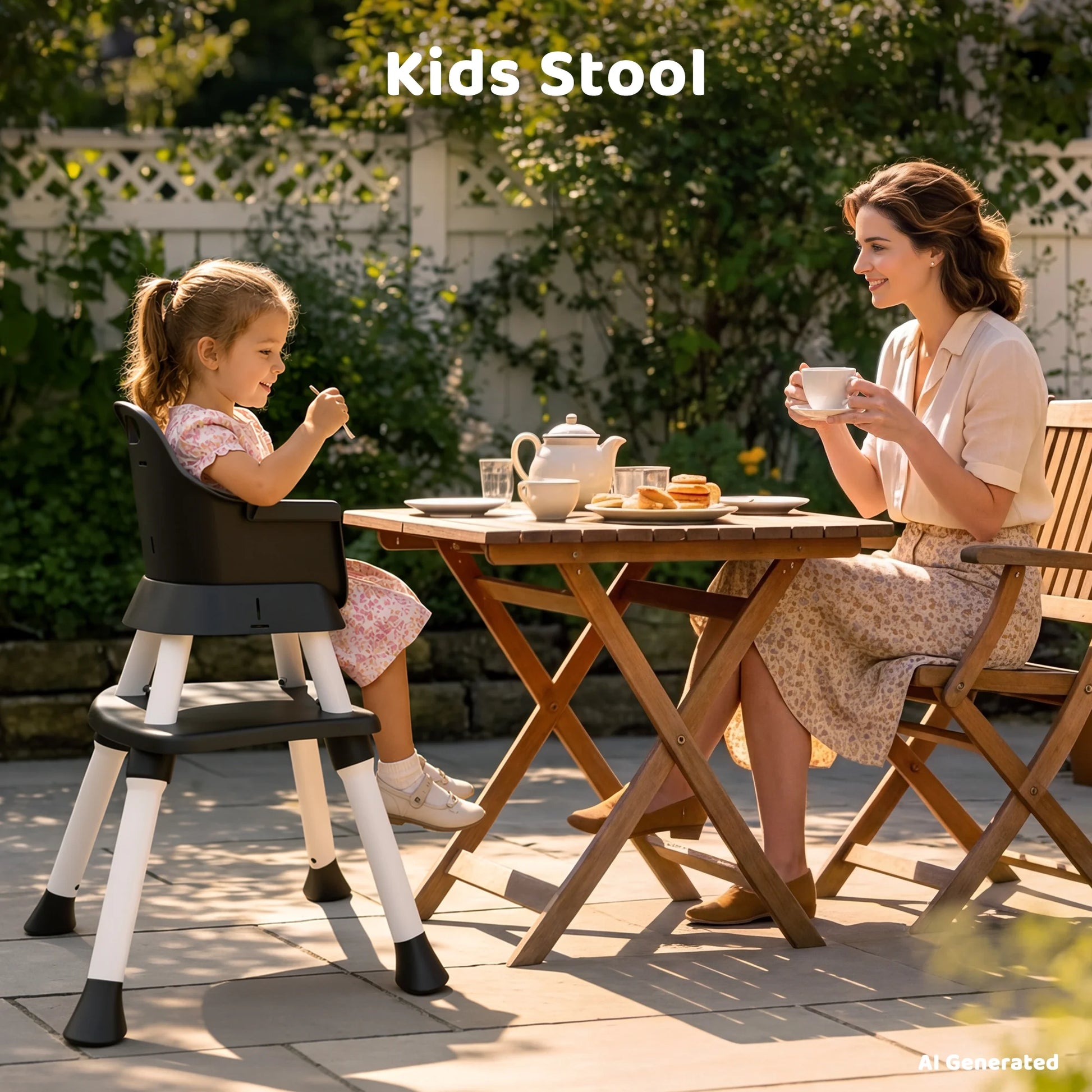 8-In-1 Baby High Chair, Toddler Booster Seat with Dishwasher-Safe Tray, Dark Grey