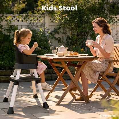 8-In-1 Baby High Chair, Toddler Booster Seat with Dishwasher-Safe Tray, Dark Grey
